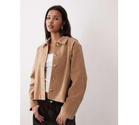 Gina Tricot - Giacca corta in camoscio sintetico beige-Neutro L
