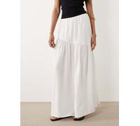 Gina Tricot - Gonna lunga bianco sporco con vita scesa L
