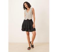Gina Tricot - Minigonna bohémien a balze nera-Nero M