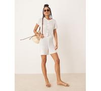 Gina Tricot - Pantaloncini bianchi in maglia all'uncinetto in coordinato-Bianco L