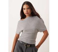 Gina Tricot - Top asimmetrico morbido grigio XL