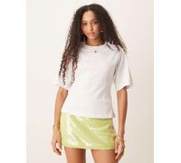 Gina Tricot - Top girocollo a maniche corte bianco L