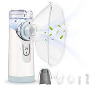 Gindoly Aerosol Portatile,Aerosol Ultrasuoni Silenzioso per Adulti e Bambini,Inalatore Nebulizzatore con Boccaglio e 2 Macherine USB-C Ricaricabile-violet