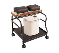 Ginelm Carrello per pediluvio con ruote, sedia per pedicure per nail tech, carrello portatile per estetista per salone di bellezza o spa per nail tech, stazione di massaggio ai piedi