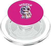 Ginepro, grazioso design con unicorno, per ragazze, nome ginepro PopSockets PopGrip per MagSafe