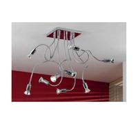 GINEVRA 9 FLEX LED PLAFONIERA CON BRACCI FLESSIBILI IN METALLO CROMATO