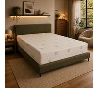 Ginflex Materasso Matrimoniale Memory 160x195 Altezza 22cm Tessuto Aloe Vera Sfoderabile + 2 CUSCINI OMAGGIO | Antiacaro - Anallergico - Antibatterico | 100% Made in Italy (160X195)