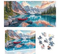Ginfonr Puzzle Da 1000 Pezzi, CANOE MIRROR - Puzzle per Adulti Rompicapo Impegnativo, Paesaggio Giochi Di Puzzle per Tutta La Famiglia, Un Regalo Festivo per Gli Amici in Una Bella Confezione