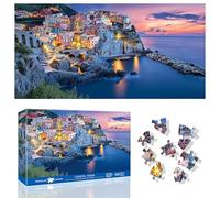 Ginfonr Puzzle Da 1000 Pezzi, COASTAL TOWN - Puzzle per Adulti Rompicapo Impegnativo, Paesaggio Giochi Di Puzzle per Tutta La Famiglia, Un Regalo Festivo per Gli Amici in Una Bella Confezione