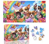Ginfonr Puzzle Da 1000 Pezzi, Cucciolo Puzzle per Adulti Rompicapo Impegnativo, Animali domestici Giochi Di Puzzle per Tutta La Famiglia, Un Regalo Festivo per Gli Amici in Una Bella Confezione