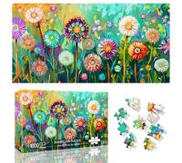 Ginfonr Puzzle Da 1000 Pezzi, Dente di leone Puzzle per Adulti Rompicapo Impegnativo, Paesaggio Giochi Di Puzzle per Tutta La Famiglia, Un Regalo Festivo per Gli Amici in Una Bella Confezione