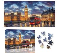 Ginfonr Puzzle Da 1000 Pezzi, Londra Puzzle per Adulti Rompicapo Impegnativo, Paesaggio Giochi Di Puzzle per Tutta La Famiglia, Un Regalo Festivo per Gli Amici in Una Bella Confezione