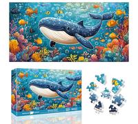 Ginfonr Puzzle Da 1000 Pezzi, WHALE REEF - Puzzle per Adulti Rompicapo Impegnativo, Animale Giochi Di Puzzle per Tutta La Famiglia, Un Regalo Festivo per Gli Amici in Una Bella Confezione