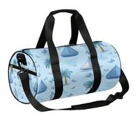 Ginfult Barche a vela Ship Palm Tree Butterfly Sport Duffel Bag per le donne uomini palestra viaggio borsone borsone da viaggio pernottamento borsa weekender con tracolla