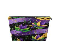 Ginfult Beauty case impermeabile per maschere di Mardi Gras, piccolo, portatile, per donne e ragazze, da viaggio