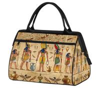 Ginfult Borsa da viaggio impermeabile con motivo elementi antichi dell'Egitto Borsa da viaggio leggera Borsa da viaggio Borsa da palestra Weekender durante la notte Tote per donne uomini