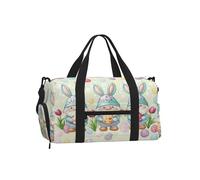 Ginfult Borsa sportiva da palestra con tre gnomi pasquali, con scomparto per scarpe e tasca bagnata, borsa da viaggio impermeabile per allenamento durante la notte, borsa da weekender, per donne e