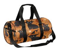 Ginfult Borsone sportivo carino con gatti e zucche di Halloween per donne uomini palestra borsone da viaggio borsone da viaggio borsa da weekend con tracolla