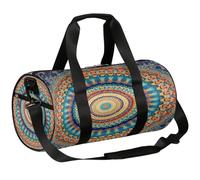 Ginfult Borsone sportivo con mandala dai colori vivaci per donne e uomini, borsone da viaggio in palestra, borsone da viaggio per la notte con tracolla