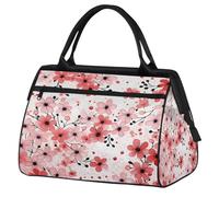 Ginfult Borsone sportivo da viaggio impermeabile con fiori di ciliegio e prugna giapponese, leggero, per palestra, weekender, per la notte, per donne e uomini