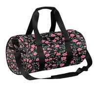 Ginfult Borsone sportivo rosa con piccolo fiore per donne uomini palestra borsone da viaggio borsone da viaggio borsa da viaggio borsa da weekend con tracolla