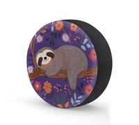 Ginfult Copertura per ruota di scorta con bradipo tropicale, 35,6 cm, impermeabile, elastica, per auto, rimorchi, camion