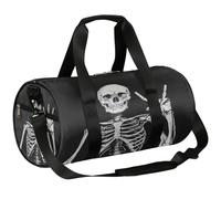 Ginfult Divertente borsone sportivo con teschio umano scheletro per donne uomini palestra borsone da viaggio borsone da viaggio borsa da weekend con tracolla