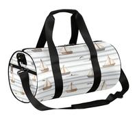 Ginfult Ocean Sea Barca a vela Ship Sport Duffel Bag per Donne Uomini Palestra Viaggio Duffle Borse Pernottamento Weekender Bag con Tracolla