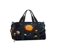 Ginfult Solar System Planets Borsa sportiva da palestra con scomparto per scarpe e tasca bagnata, borsa da viaggio impermeabile per allenamento durante la notte, borsa da weekender, per donne e uomini
