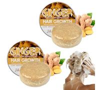 Ginger Hair Soap, 2 Pezzi Sapone per Shampoo allo Zenzero, Shampoo per la Crescita dei Capelli allo Zenzero Sapone Solido Shampoo Ripara i Capelli Danneggiati e Favorisce la Crescita dei Capelli
