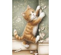 Ginger Kitten Notebook: Blank Lined Notebook for All Ages, Kittens, Ginger, Cat | 6x9 inches, 110 pages | Gifts for Birthdays, Christmas, Thanksgiving and more