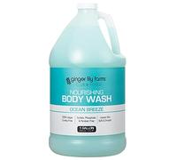 Ginger Lily Farms Club & Fitness Gel doccia nutriente, 100% vegano e senza esperimenti sugli animali, gel da bagno e doccia, profumo Ocean Breeze, 1 gallone (1,2 l)