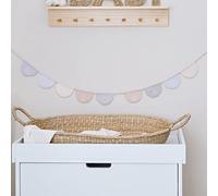 Ginger Ray Bunting Hello Tessuto Baby, Crema, Marrone