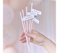 Ginger Ray Cannucce di carta per addio al nubilato, confezione da 16, rosa