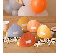 Ginger Ray Cappelli da costruzione per bambini, confezione da 5, cappelli per feste di compleanno per bambini