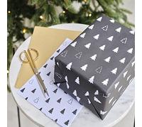 Ginger Ray Carta natalizia contemporanea in bianco e nero, confezione da 3