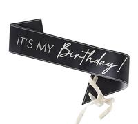 Ginger Ray CN-125 Sash-è il mio compleanno-nero e nudo