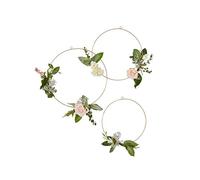 Ginger Ray - Confezione da 3 cerchi da appendere, motivo floreale, colore: Oro