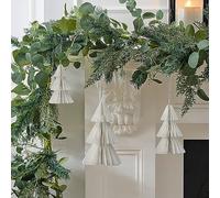 Ginger Ray Decorazioni natalizie da appendere a forma di albero a nido d'ape, confezione da 3