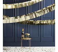 Ginger Ray Ghirlanda con frangia in lamina d'oro da appendere bandierine per festa di Capodanno