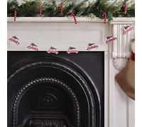 Ginger Ray Ghirlanda natalizia in legno con albero a pennello, 5 m