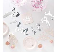 Ginger Ray - Kit per festa di compleanno, 16 pezzi, colore: Argento metallizzato