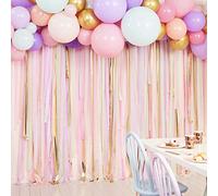 Ginger Ray Mix it Up - Sfondo da festa, con strisce da appendere color pastello e palloncini