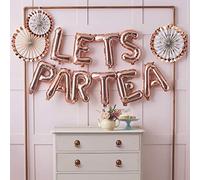 Ginger Ray Palloncino decorativo in oro rosa con scritta "Lets ParTea"