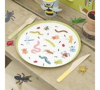 Ginger Ray Piatti di carta Creepy Crawly Bugs per feste di compleanno per bambini, confezione da 8, multicolore