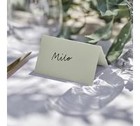 Ginger Ray Sage Wedding - Confezione da 10 segnaposto per matrimonio, colore: Verde