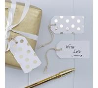 Ginger Ray - Set per compleanno, colore: oro rosa Etichetta regalo 1 10 pezzi