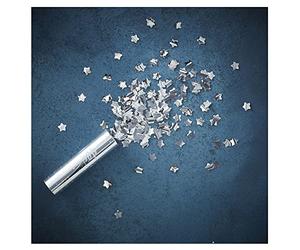 Ginger Ray- Silver Christmas Sparatutto Cannone, Metallo, SL-331