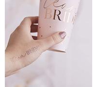 Ginger Ray Tatuaggi per addio al nubilato con scritta in lingua inglese "Team Bride", colore: oro