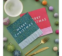 Ginger Ray- Tovaglioli di Carta con Frange per Feste, Confezione da 16, MB-131